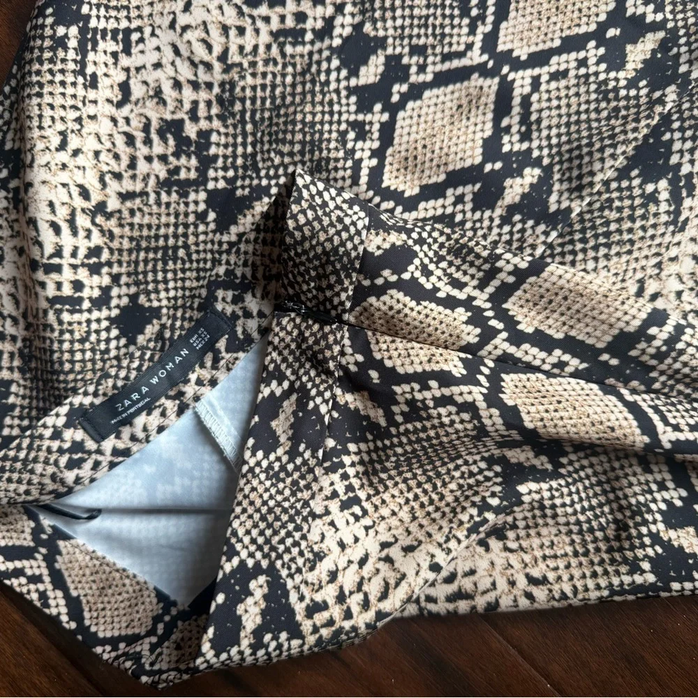 Zara Woman Midi Snakeskin Skirt XS - Picture 7 of 7
